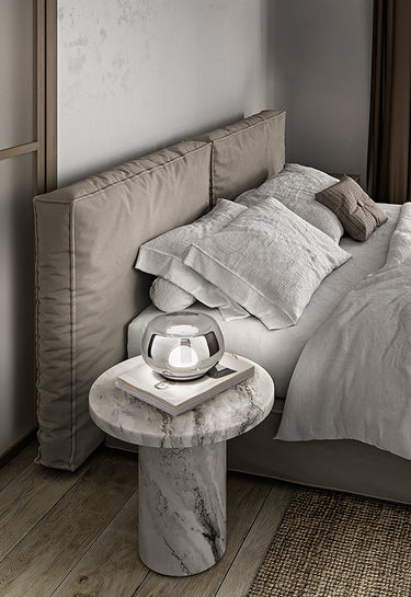 Perenz Kave - lumetto LED dimmerabile touch vetro bianco lucido o specchiato, base bianco o nero opaco Perenz Lampade da tavolo